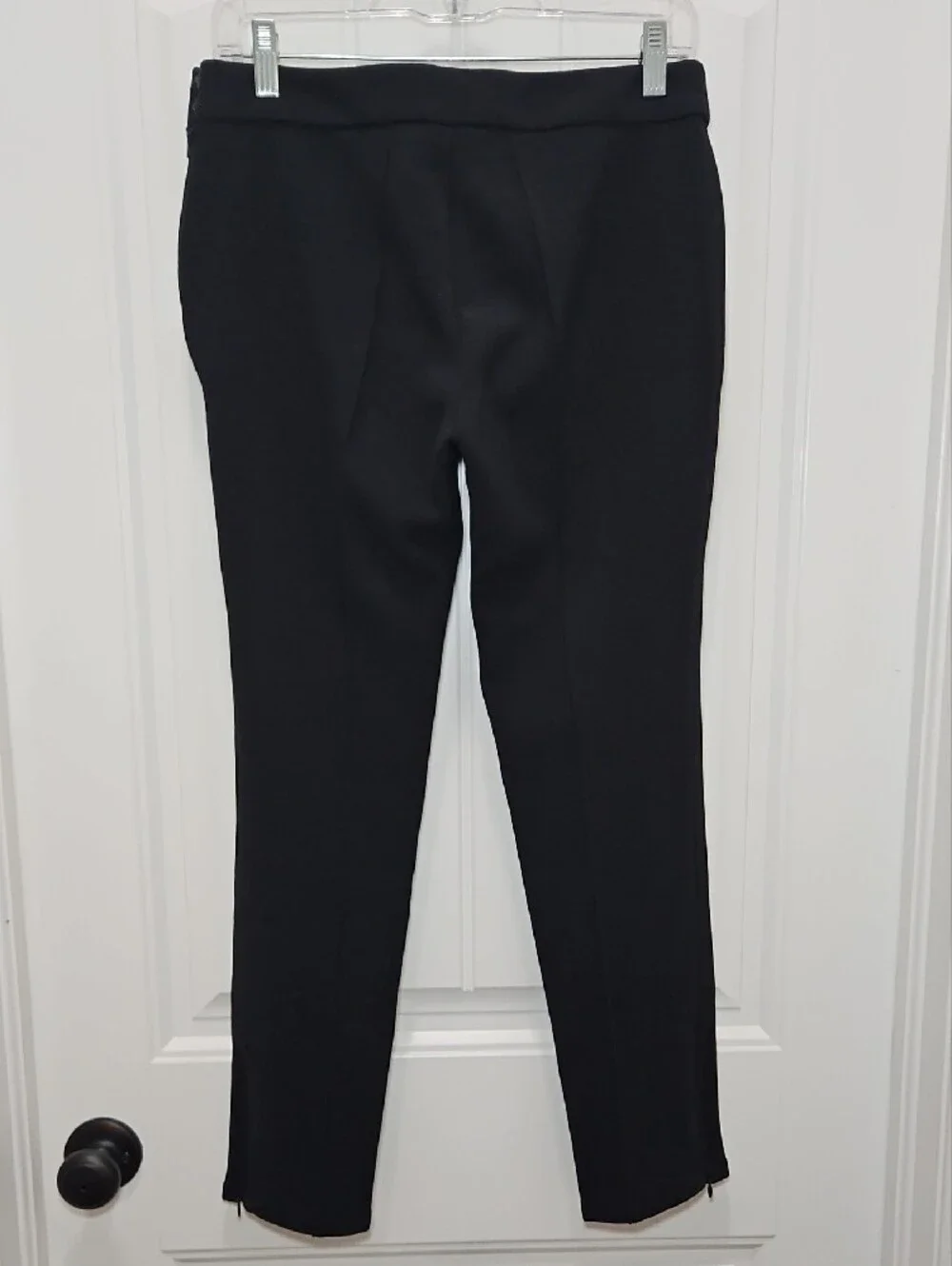 Emerson Fry Black Slim Leg Ponte Knit Pant Size 2 Women's Zip Ankle